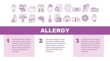 vecteur d'en-tête d'atterrissage de problème de santé d'allergie