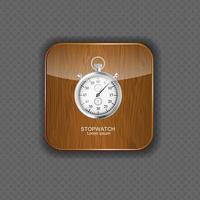 chronomètre bois application icônes illustration vectorielle vecteur