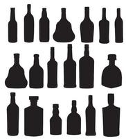 bouteille d'alcool silhouette illustration vectorielle vecteur