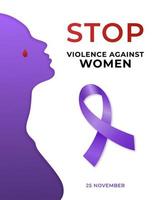 25 novembre, stop à la violence faite aux femmes. vecteur