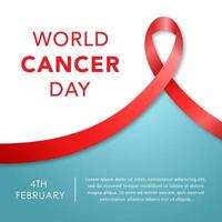 4 février, bannière de la journée mondiale contre le cancer. vecteur