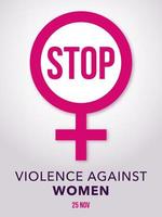 élimination de la violence à l'égard des femmes vecteur