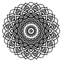 mandala noir pour la conception. motif circulaire de mandala pour le henné, le mehndi, le tatouage, la décoration. ornement décoratif de style oriental ethnique. page de livre de coloriage. vecteur