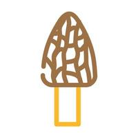 illustration vectorielle d'icône de couleur de champignon morille vecteur