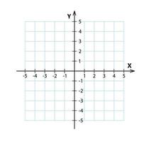 système de coordonnées cartésien vierge en deux dimensions. plan de coordonnées orthogonales rectangulaires avec les axes x et y sur la grille carrée. modèle d'échelle mathématique. illustration vectorielle isolée sur fond blanc vecteur