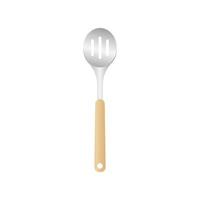 illustration vectorielle de spatule isoalted sur fond blanc. outil en métal pour cuisiner avec manche en bois. adapté à une maquette réaliste 3d. vecteur