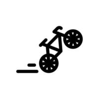 icône de vecteur simple. illustration plate sur un vélo à thème