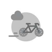 icône de vecteur simple. illustration plate sur un vélo à thème