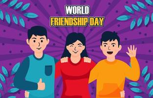 concept de la journée mondiale de l'amitié vecteur
