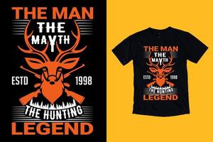 conception de t shirt de chasse pour le vecteur de chasse
