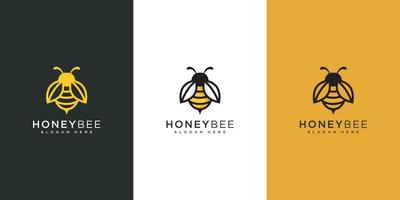 vecteur de logo animaux abeille