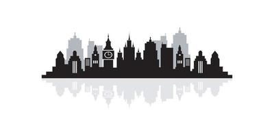 silhouette skyline illustration vecteur gratuit