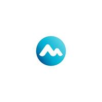 logo montagne. illustration de conception de logo de montagne blanche bleue. vecteur