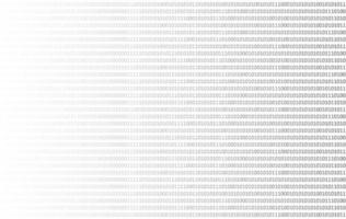 concept de sécurité numérique par code binaire dessinant un cadenas sur fond blanc. vecteur
