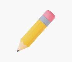 illustration vectorielle d'icône de crayon réaliste 3d. vecteur