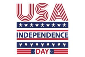 typographie de la fête de l'indépendance des états-unis 4 juillet conception de t-shirt. vecteur