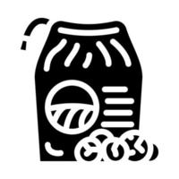 détergent en poudre pour le lavage des mains glyphe icône illustration vectorielle vecteur