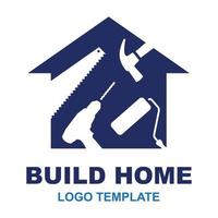 construire le logo de la maison pour votre entreprise de construction vecteur