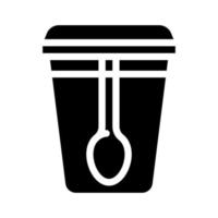 illustration vectorielle d'icône de glyphe d'emballage en plastique médical vecteur