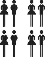 signe de toilette. icône des toilettes. symbole de la salle de bain. étiquette de forme hommes et femmes vecteur