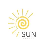 modèle de logo soleil, illustration de conception d'icône vecteur