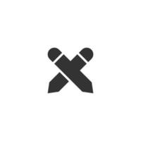 icône de ligne de glyphe de crayon. signe de style glyphe pour le concept mobile et la conception web. icône de vecteur de glyphe. symbole, illustration de logo. graphique vectoriel