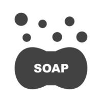 icône noire de glyphe de bulles de savon vecteur