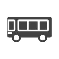 icône noire de glyphe d'autobus scolaire vecteur
