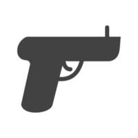 icône noire de glyphe de pistolet jouet vecteur