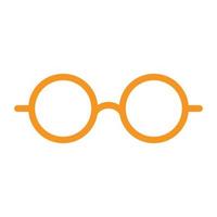 eps10 vecteur orange lunettes rondes icône ou logo dans un style moderne et branché simple isolé sur fond blanc