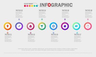 modèle infographique de cercle coloré vecteur