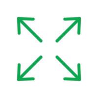 eps10 vecteur vert icône d'art en ligne plein écran ou logo dans un style moderne simple et branché isolé sur fond blanc