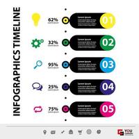 modèle d'infographie commerciale verticale vecteur