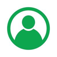 eps10 icône ou logo d'utilisateur vectoriel vert dans un style moderne simple et branché isolé sur fond blanc