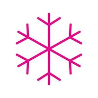 icône ou logo de flocon de neige vecteur rose eps10 dans un style moderne simple et branché isolé sur fond blanc