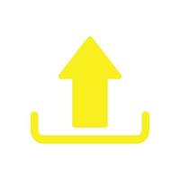 icône ou logo de téléchargement vectoriel jaune eps10 dans un style moderne simple et branché isolé sur fond blanc