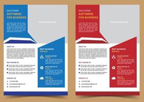 conception de flyers pour les entreprises de services logiciels vecteur