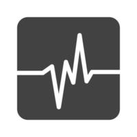 icône noire de glyphe de lecture de tremblement de terre vecteur