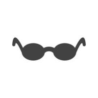 icône de lunettes glyphe noir vecteur