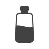 icône noire de glyphe de bouteille de lait vecteur
