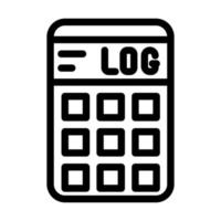 illustration vectorielle de l'icône de la ligne du gadget de la calculatrice vecteur