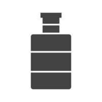 icône noire de glyphe de bouteille de boisson vecteur