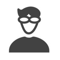icône noire de glyphe criminel vecteur