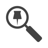 icône noire de glyphe de services de suivi vecteur