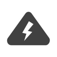 icône noire de glyphe de danger électrique vecteur
