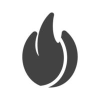 icône de glyphe de feu noir vecteur