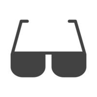 icône de lunettes de soleil glyphe noir vecteur