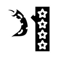 épice poivre goût étoile échelle glyphe icône illustration vectorielle vecteur