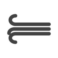 icône noire de glyphe de vents vecteur