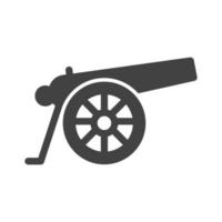 icône noire de glyphe de canon vecteur